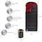 Wakeman XL Sleeping Bag - 32F Comfort Rated 3-Season Sleep Bag with Hood for Hiking by Black/Red 75-CMP1073 - alternate 3